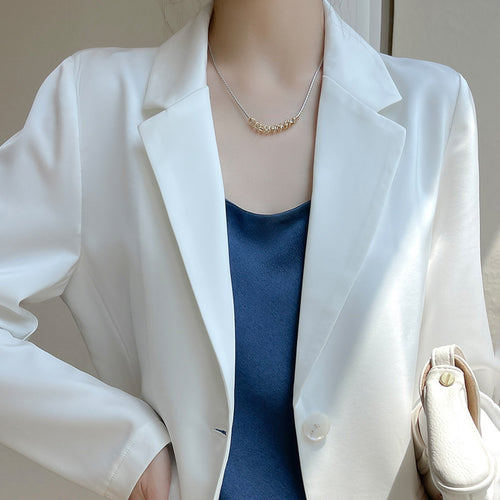 Damen Leichttaillierter Longblazer mit Knopfverschluss und Flap‑Taschen Shop Nory
