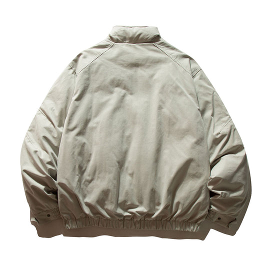 Herren wattierte Bomberjacke mit hohem Stehkragen und elastischem Saum Shop Nory