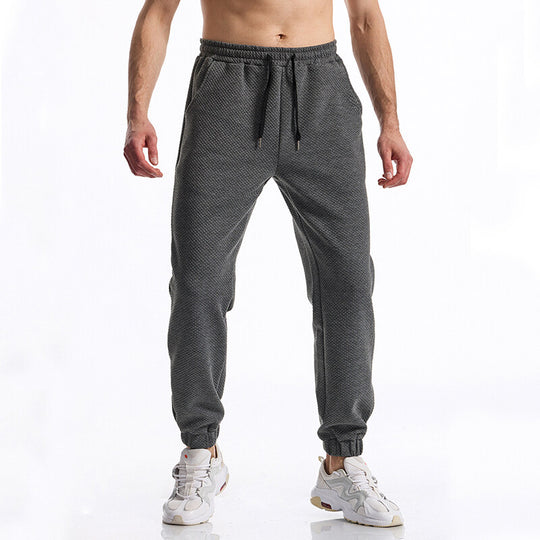 Herren Texturierte Jogginghose mit elastischem Bund, Tunnelzug und gebündeltem Beinabschluss Shop Nory