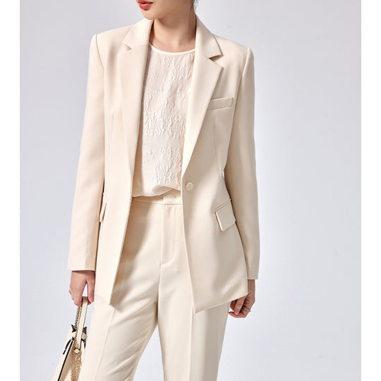 Damen Figurbetonter Midilanger Business-Blazer mit Reverskragen und formgebenden Abnähern Shop Nory