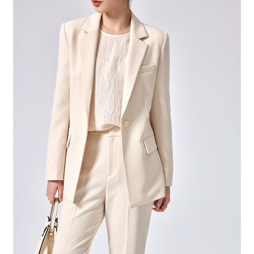 Damen Figurbetonter Midilanger Business-Blazer mit Reverskragen und formgebenden Abnähern Shop Nory