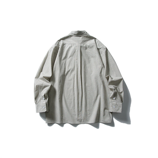 Unisex Boxy-Hemd mit feinem Karo, Kentkragen und entspanntem Oversize-Schnitt Shop Nory