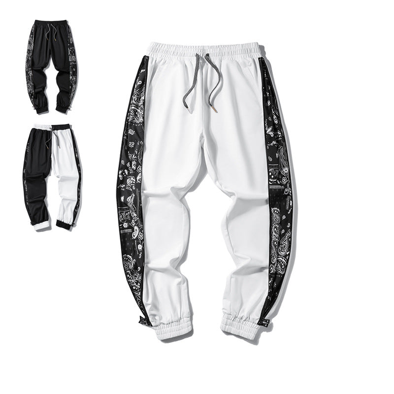 Herren Locker geschnittene Jogginghose mit Bandana-Seiteneinsätzen und elastischem Saum Shop Nory
