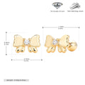 Damen Ohrstecker im niedlichen Schmetterlingsdesign aus 925 Sterling Silber Shop Nory
