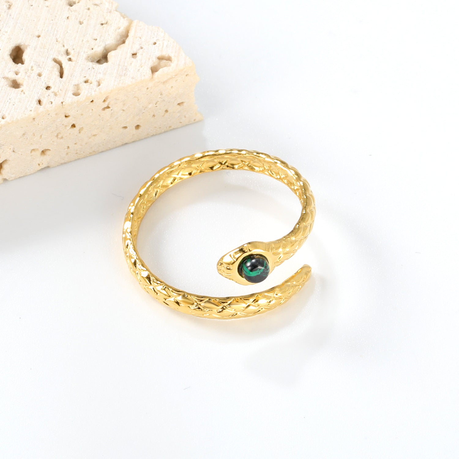 Damen verstellbarer Ring mit elegantem Schlangen-Design und funkelndem Zirkonia Shop Nory