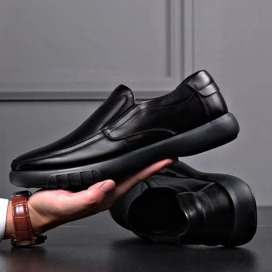 Herren Zeitloser Business-Komfortloafer aus glattem Lederimitat mit gepolsterter Plateausohle Shop Nory