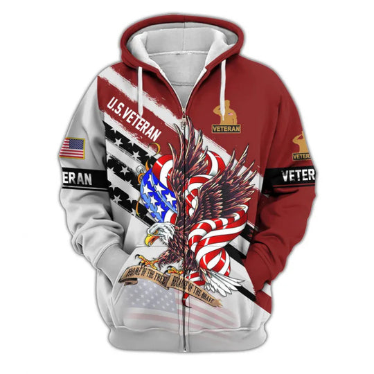 Herren Kapuzensweater mit amerikanischem Veteranenmotiv Shop Nory