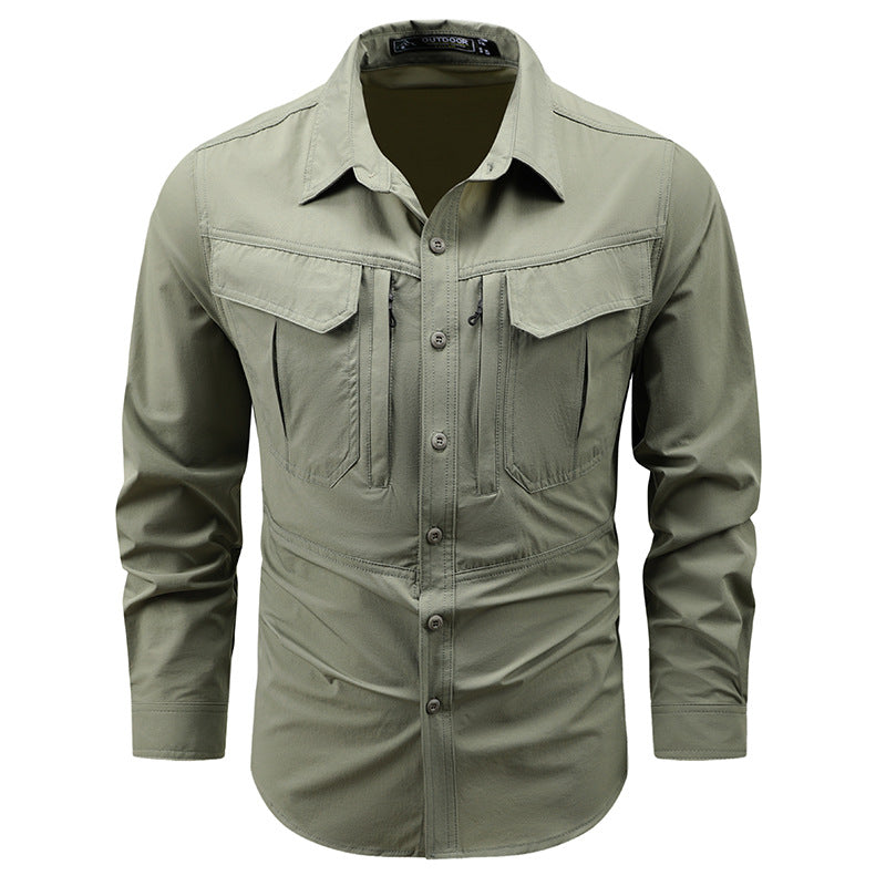 Herren Funktionales Outdoor-Hemd mit praktischen Taschen