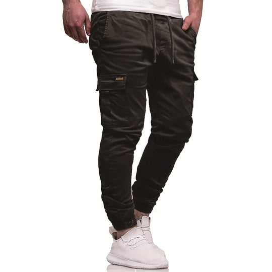 Herren Slim‑Tapered Utility‑Cargohose im Joggerstil mit Klapp- und Reißverschlusstaschen Shop Nory