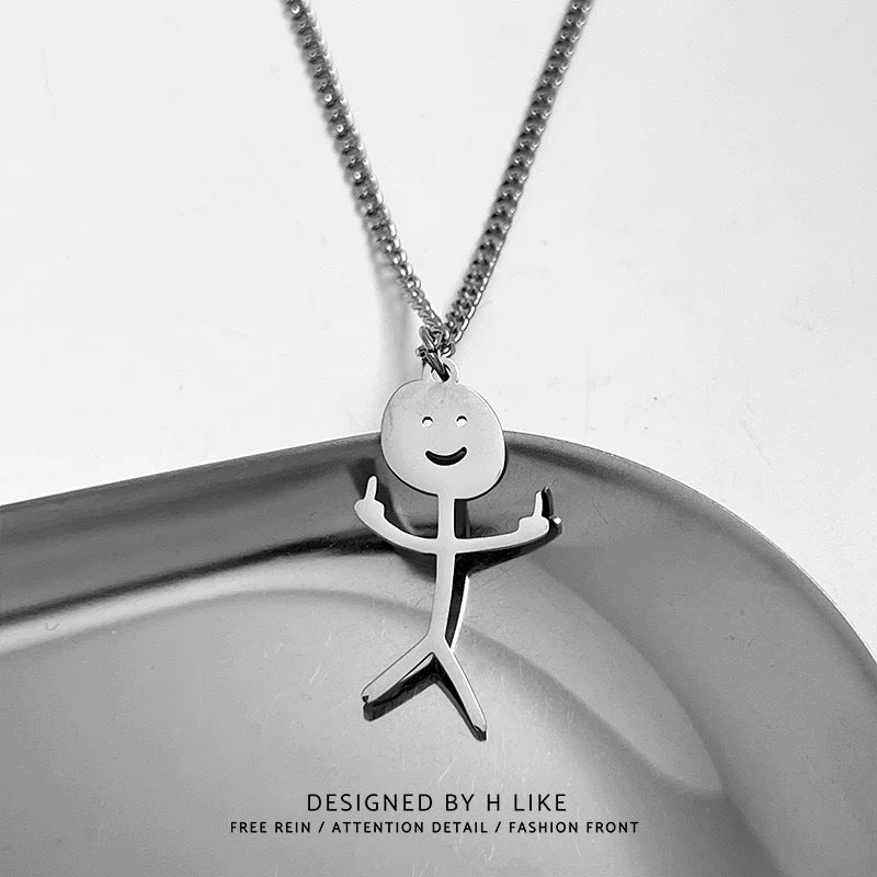Damen Kette mit kreativem, lässigem Figurenanhänger Shop Nory