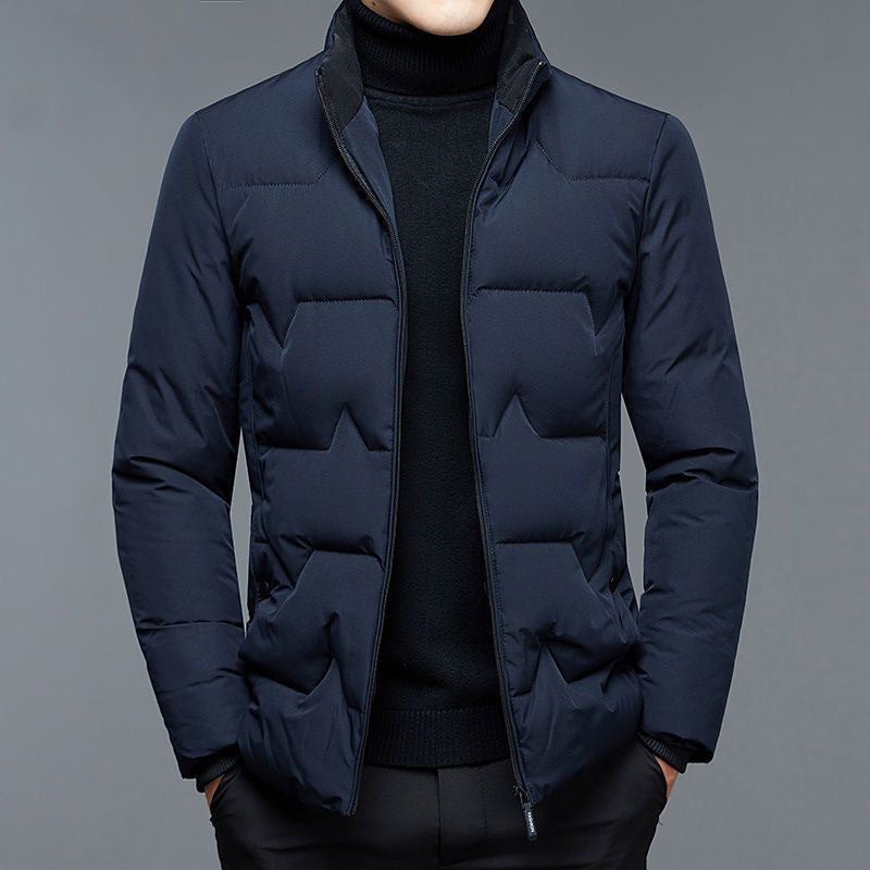 Herren Wattierte Stehkragenjacke mit wasserabweisender Oberfläche und Reißverschlusstaschen Shop Nory