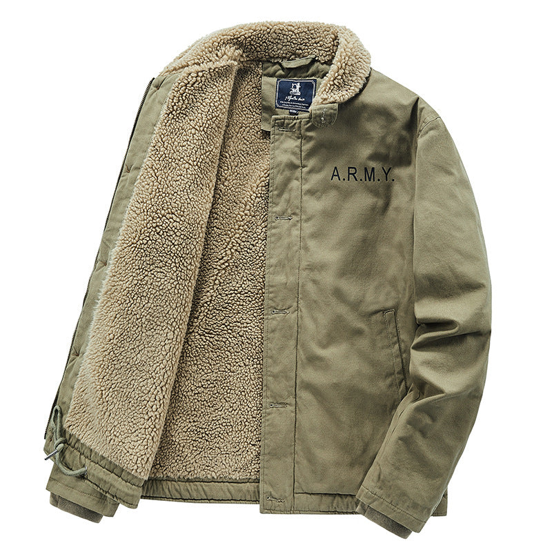 Herren Lässige Jacke mit Teddyfutter Shop Nory