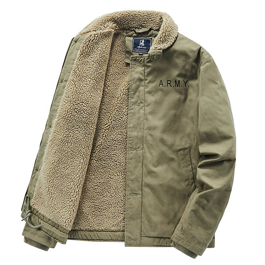 Herren Lässige Jacke mit Teddyfutter Shop Nory