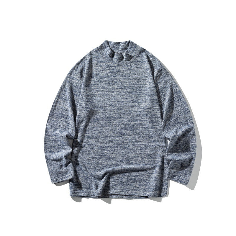 Unisex Feinstrick-Mockneck-Pullover mit melierter Struktur und relaxed Fit Shop Nory