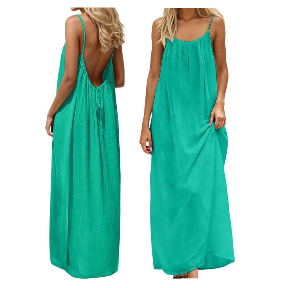 Damen Maxikleid mit tiefem Rücken