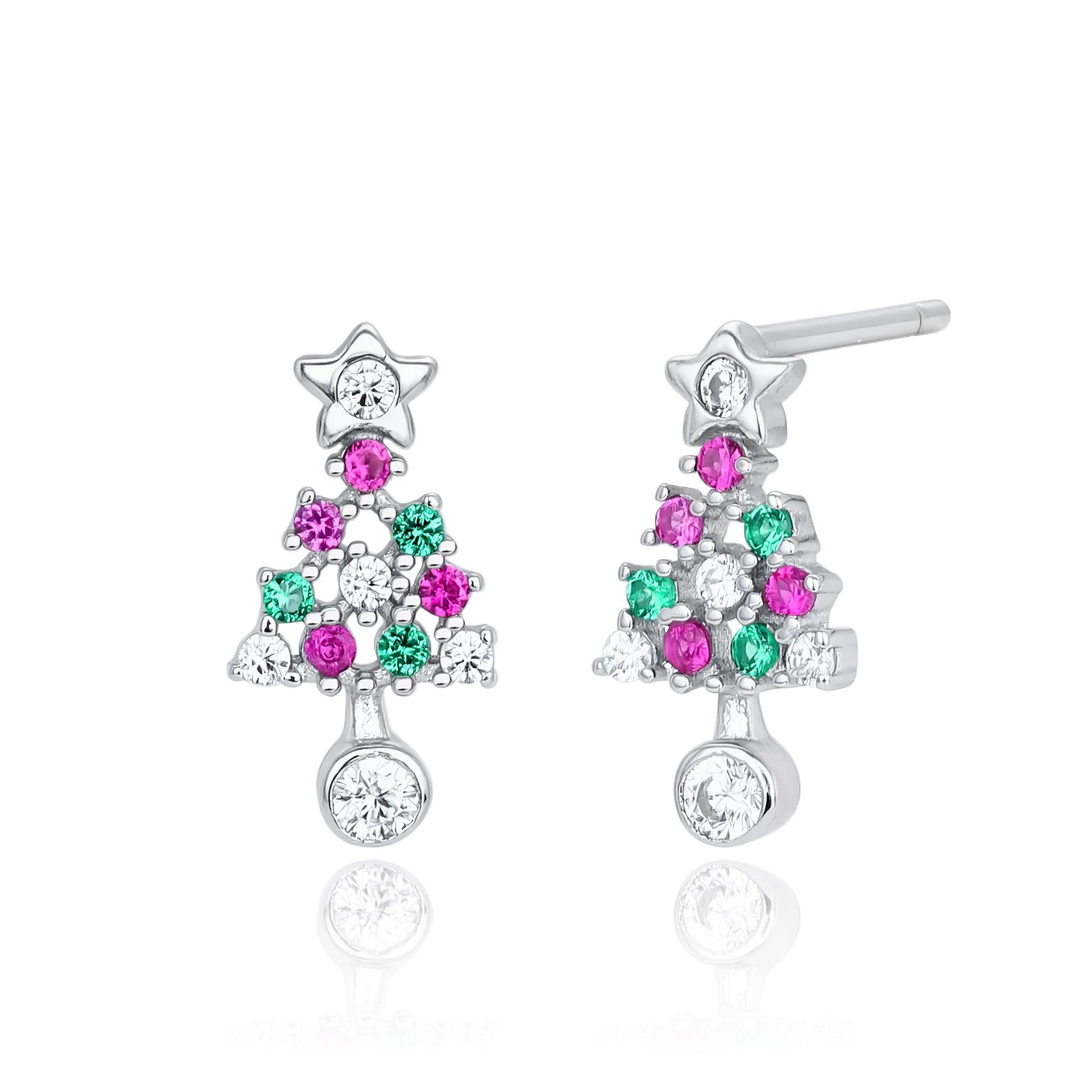 Damen Ohrhänger im stilvollen Weihnachtsbaum-Design aus 925 Sterling Silber Shop Nory