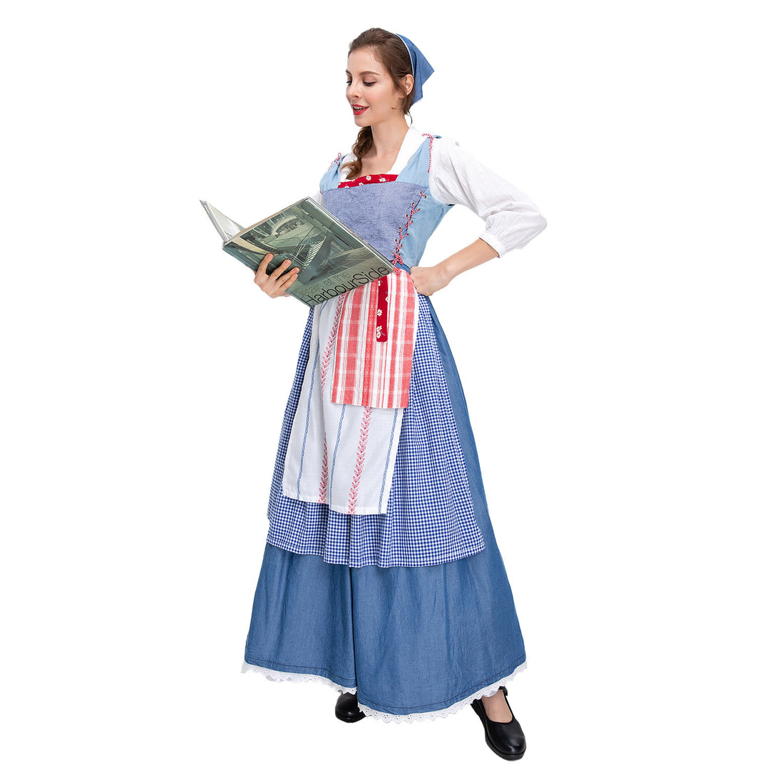 Damen nan ländliches Trachtenkleid mit Latzmieder und mehrlagiger Schürze Shop Nory