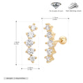 Damen Ohrstecker mit funkelndem Zirkon und edler 925er Sterlingsilber-Fassung Shop Nory
