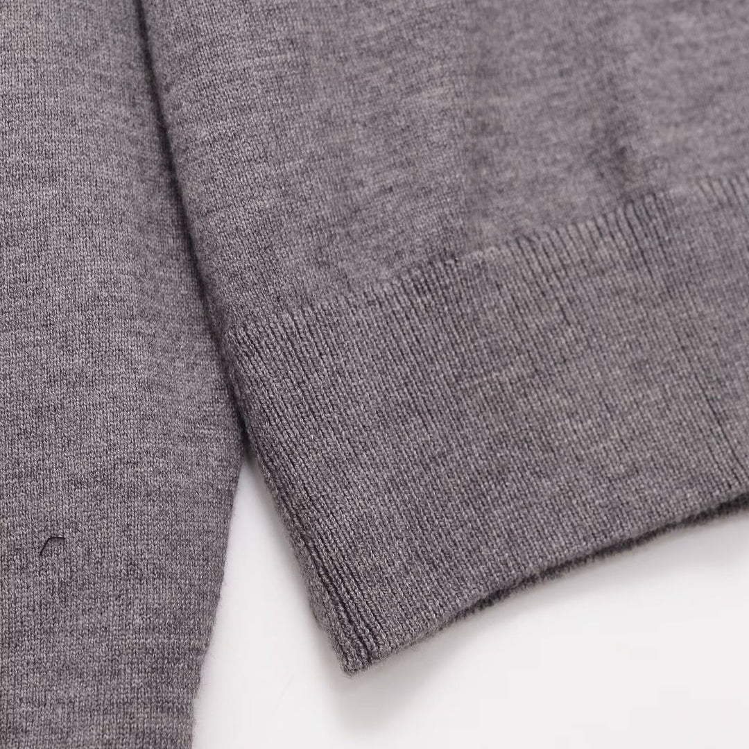 Damen Polokragen-Feinstrickpullover mit Knopfleiste und geripptem Saum Shop Nory