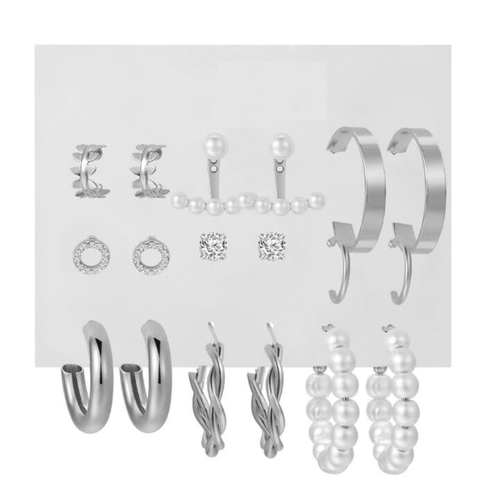 Damen Ohrringe und Creolen Set aus hochwertigem Edelstahl Shop Nory