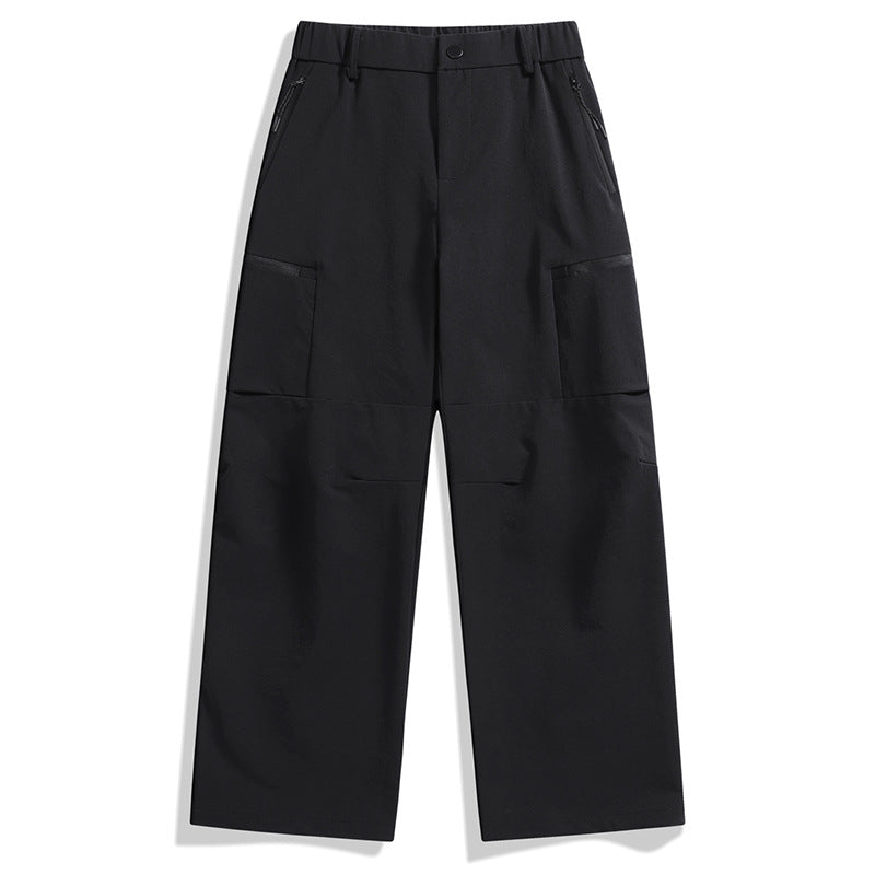Herren weite Utility-Cargohose mit Reißverschluss‑Taschen und vorgeformten Knien Shop Nory