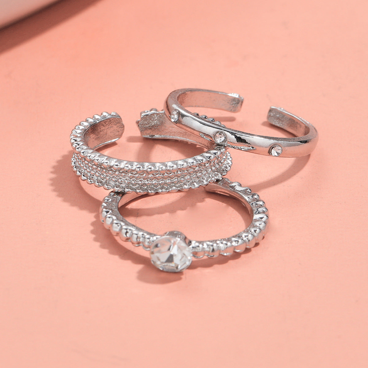 Damen Ring-Set mit funkelnden Zirkonia und elegantem Design Shop Nory