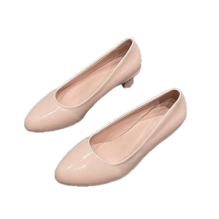 Damen elegante spitze Ballerinas mit bequemen Absatz