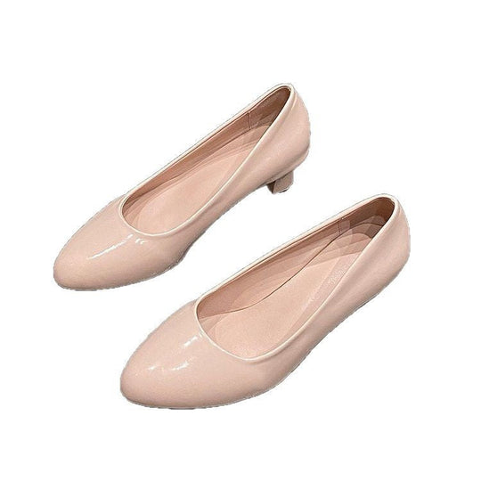 Damen elegante spitze Ballerinas mit bequemen Absatz
