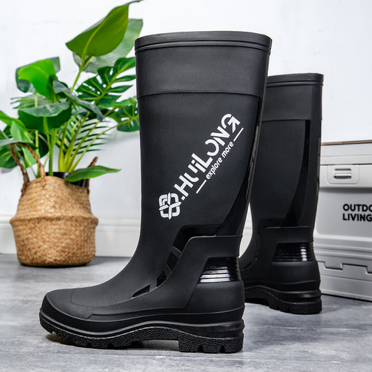 Herren Wasserdichte Gummistiefel mit verstellbarem Schaftabschluss und profiliertem Dämpfungssohlensystem Shop Nory