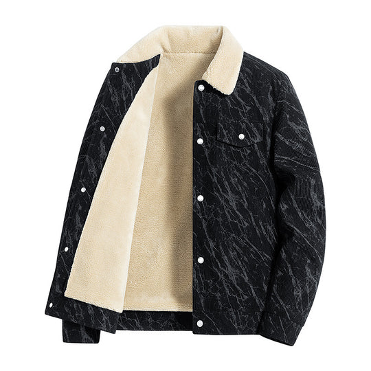 Herren Gemusterte Cordjacke Shop Nory