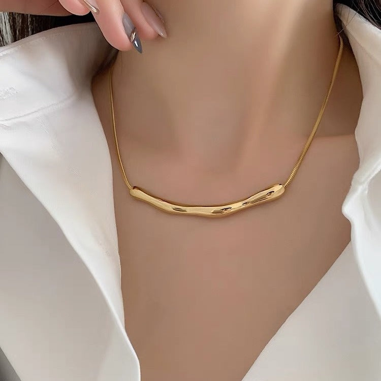 Damen Moderne Minimalistische Choker Halskette Shop Nory