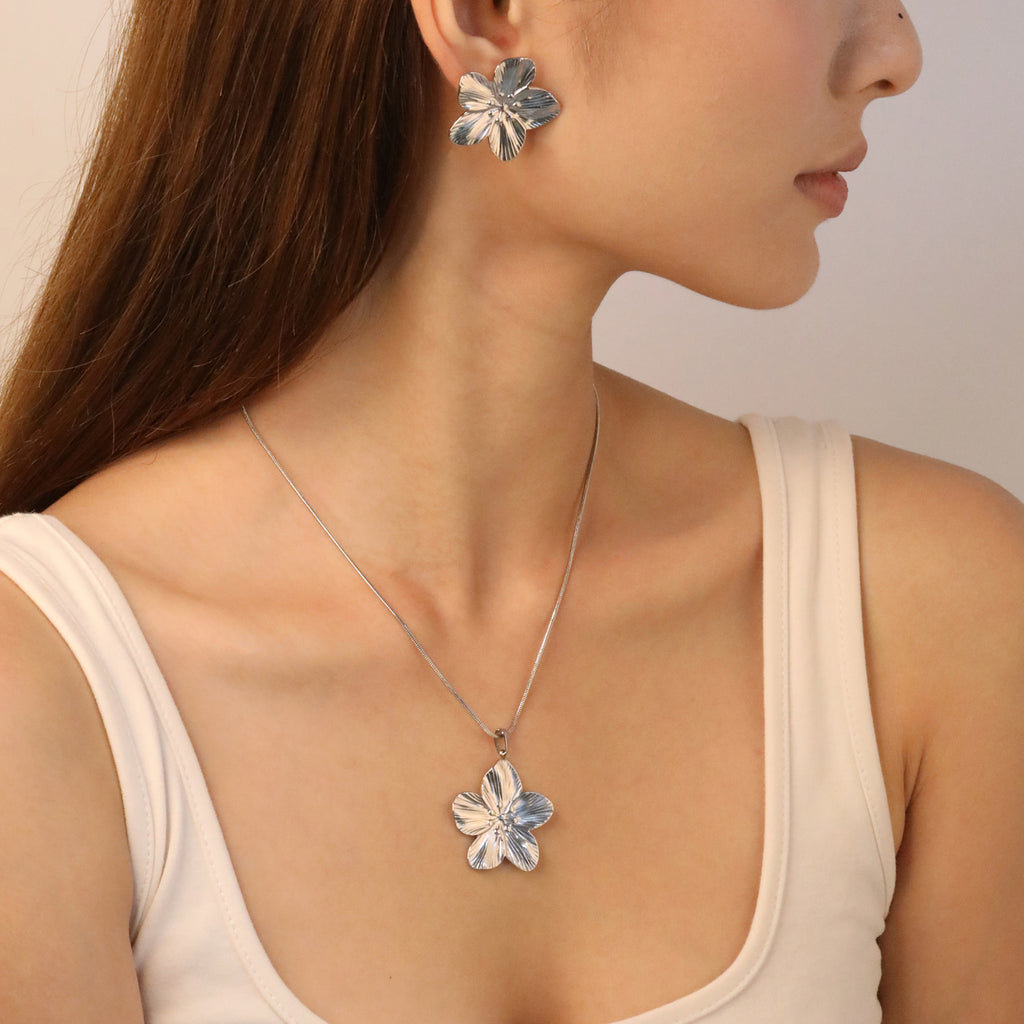 Damen Schmuckset mit blütenförmigen Anhängern Shop Nory
