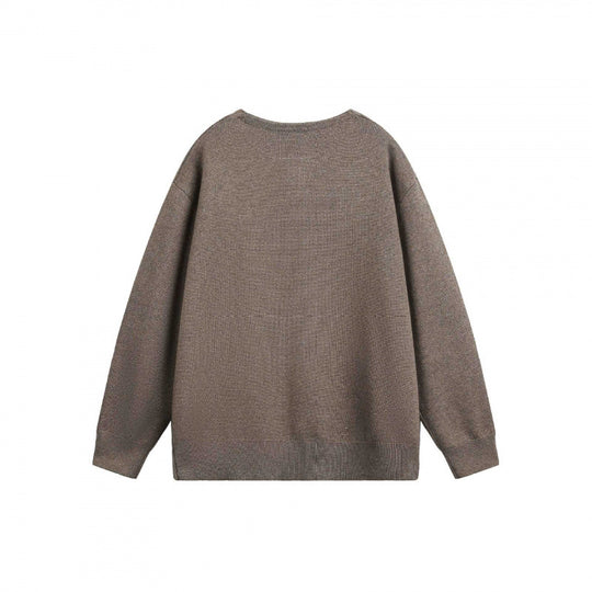 Unisex Oversize-Feinstrickpullover mit kurzem Henleyverschluss und strukturierter Mélange-Qualität Shop Nory