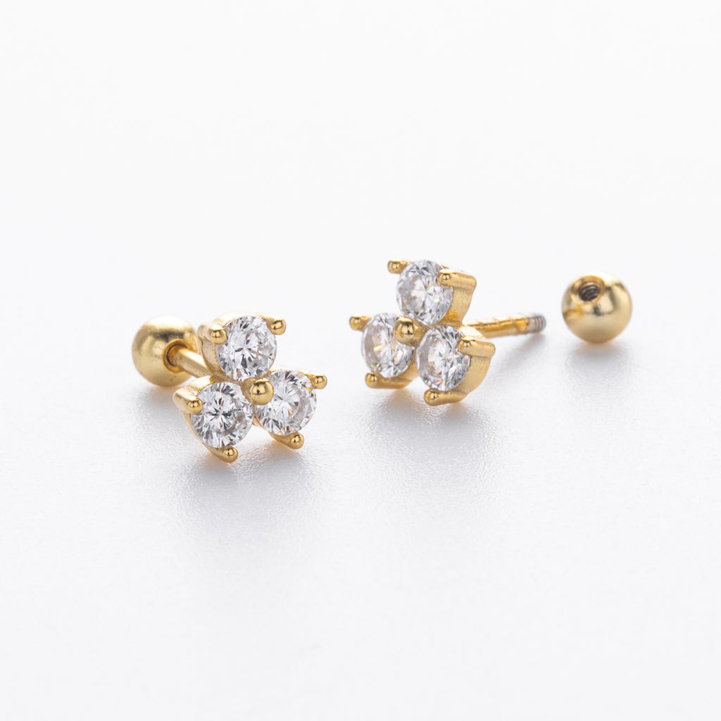 Damen Ohrstecker mit luxuriösen 5A Zirkonsteinen in hochwertigem 925 Sterling Silber Shop Nory
