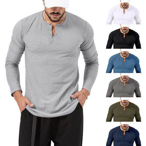 Herren Longsleeve Henley aus leichter Baumwollmischung Shop Nory