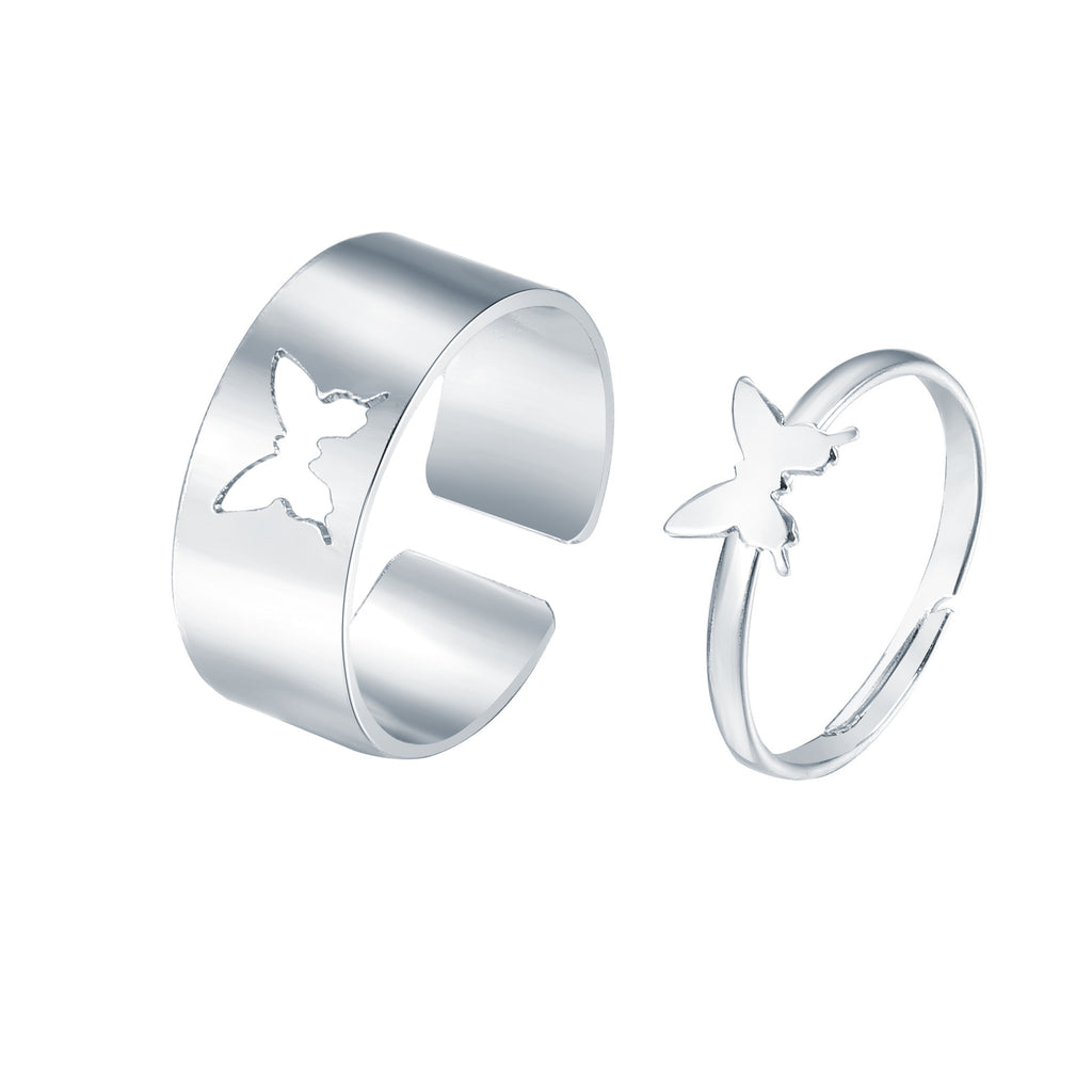 Damen Ring-Set mit filigranem Schmetterlingsdesign Shop Nory