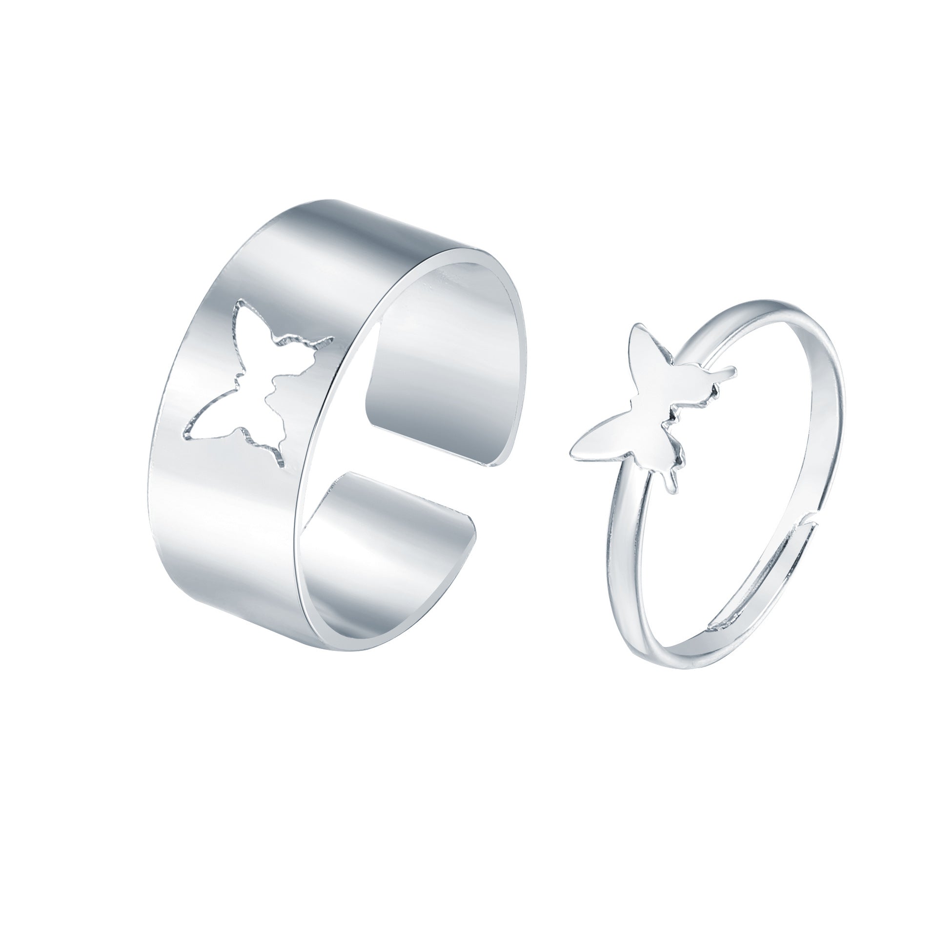 Damen Ring-Set mit filigranem Schmetterlingsdesign Shop Nory