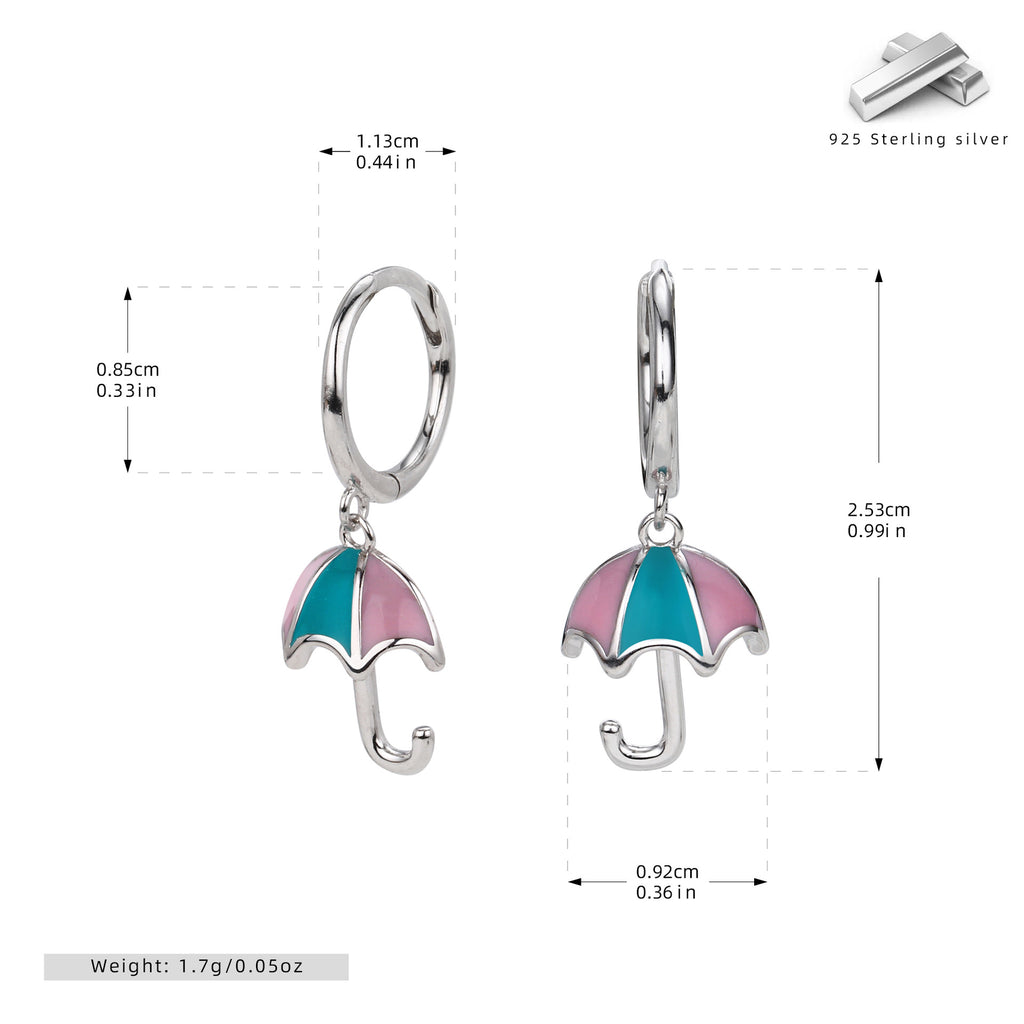 Damen Ohrhänger im stilvollen Regenschirm-Design aus 925 Sterling Silber Shop Nory