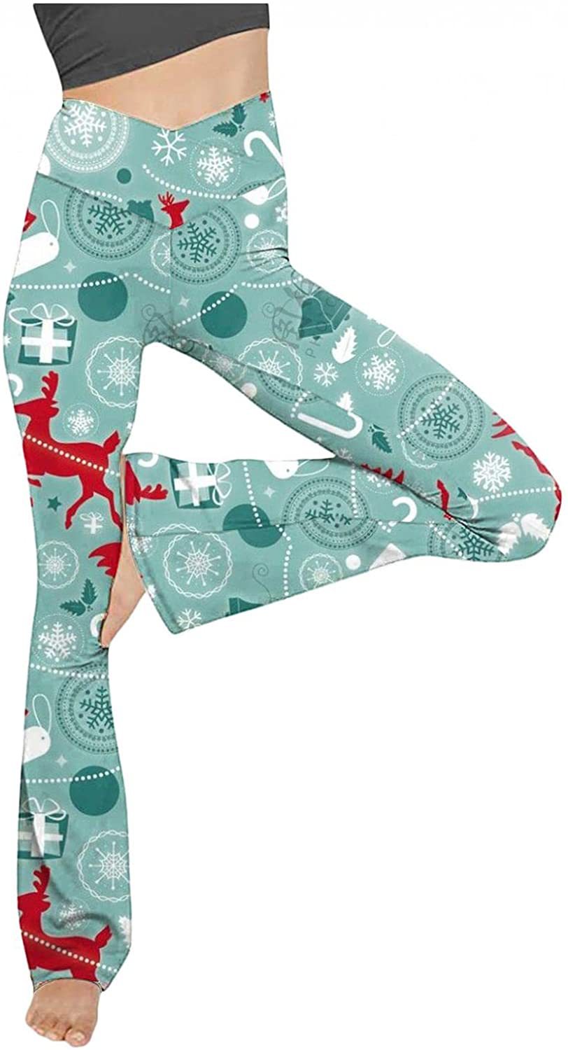 Damen Bootcut Yoga-Hose aus elastischem Material mit hohem Bund Shopnory