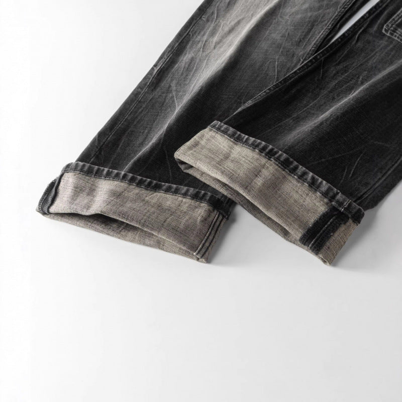 Herren Locker geschnittene Straight-Jeans im Workwear-Stil mit Used-Effekt Shop Nory