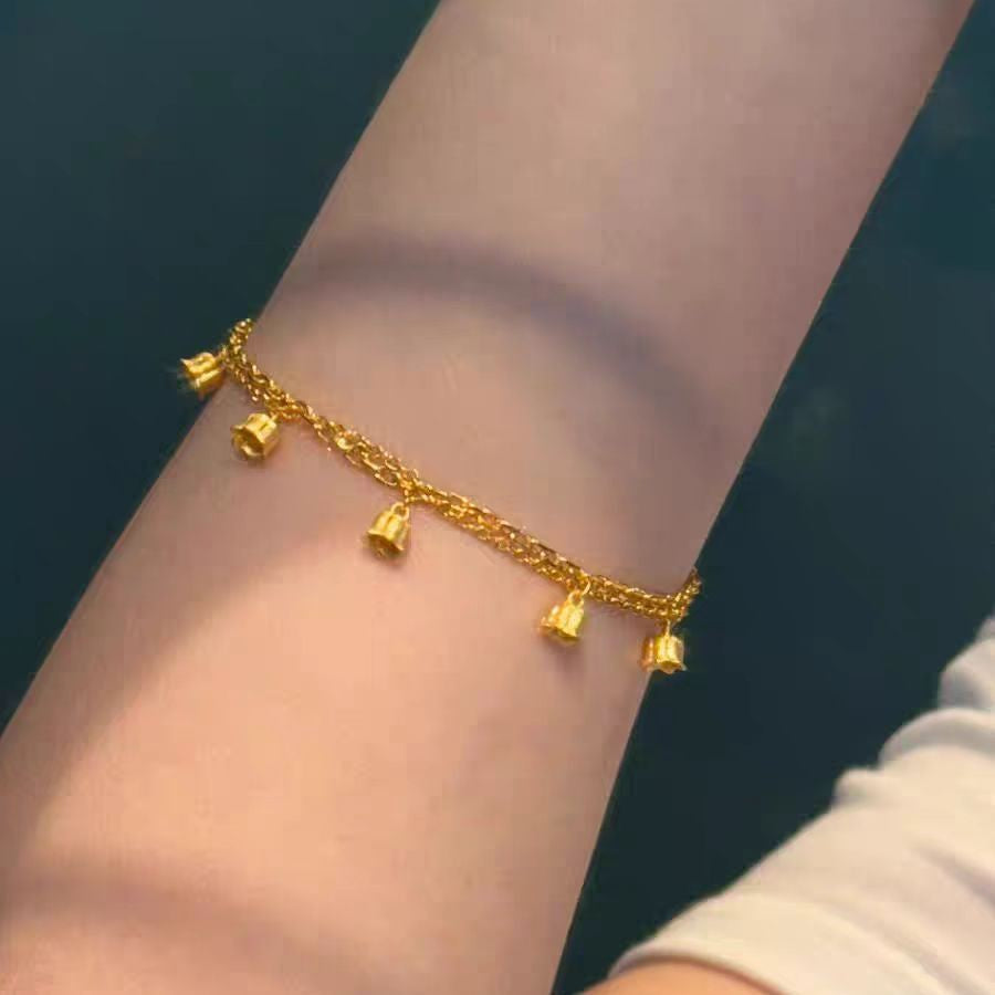 Damen Dainty Glocken Charm Fußkettchen Shop Nory