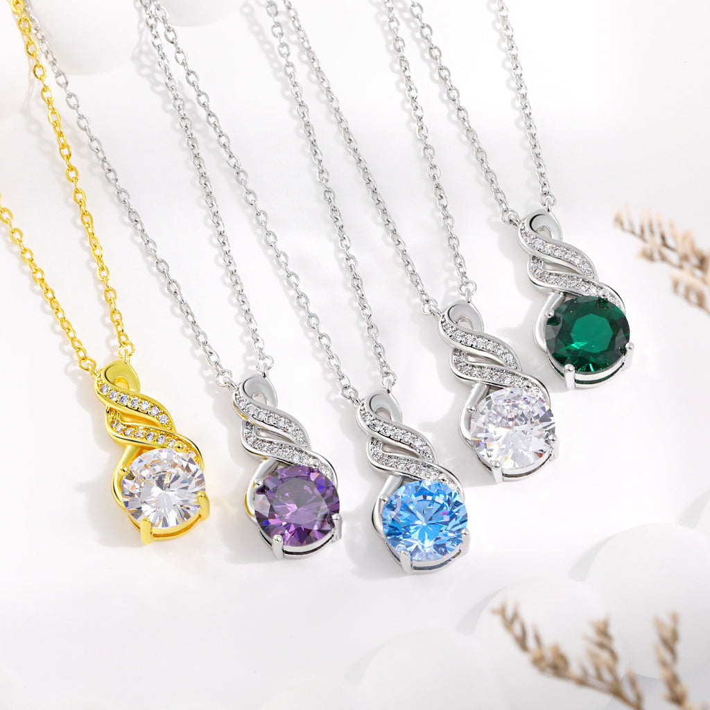 Damen elegante Ohrringe mit funkelndem Zirkon und geschwungenem Design Shop Nory