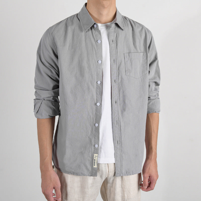 Herren Leichtes Baumwoll‑Leinen Overshirt mit Brusttasche und Relaxed‑Fit Shop Nory