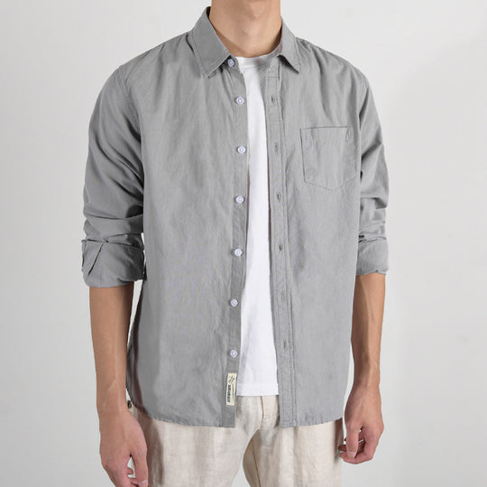 Herren Leichtes Baumwoll‑Leinen Overshirt mit Brusttasche und Relaxed‑Fit Shop Nory