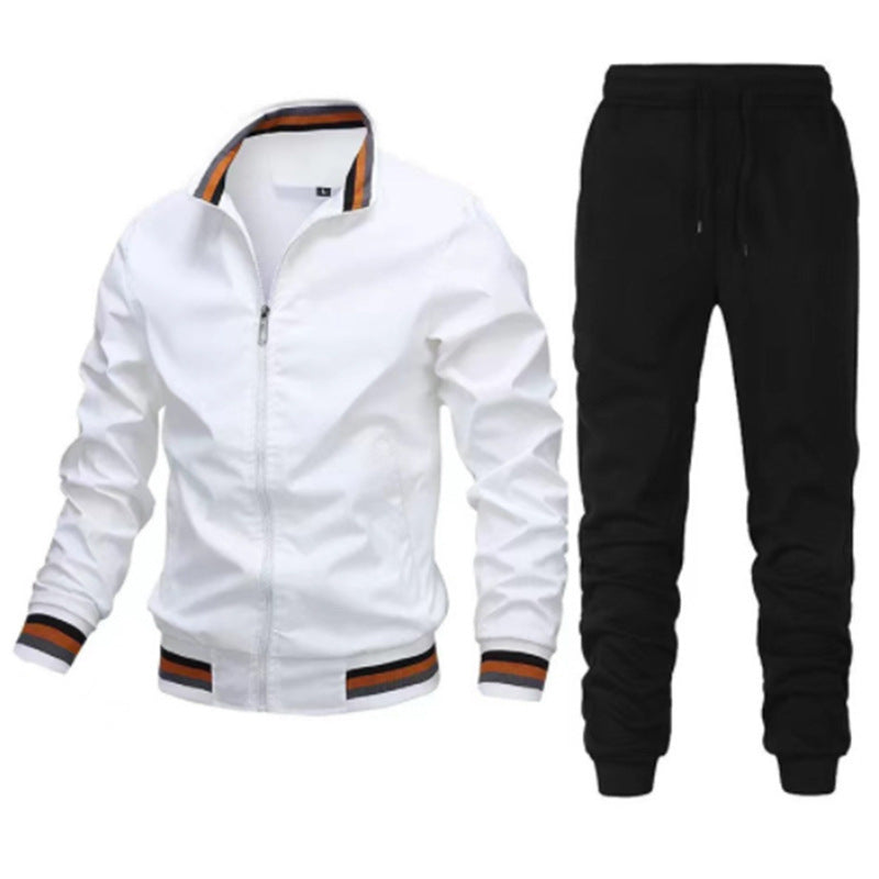 Herren nan sportlicher Freizeit Trainingsanzug Set mit Bomberjacke und elastischer Jogginghose Shop Nory