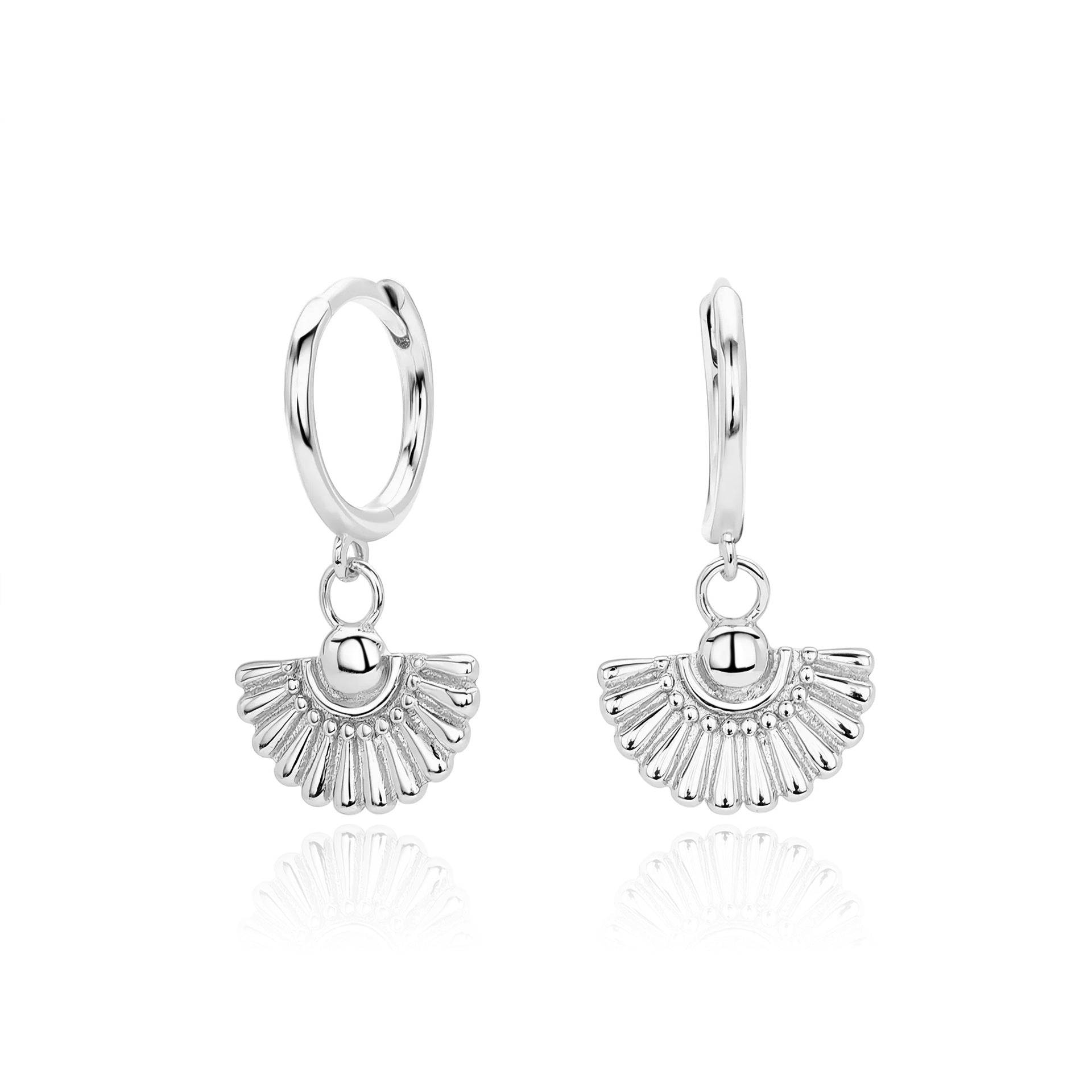 Damen Ohrhänger mit kunstvollem Fächerdesign aus 925 Sterling Silber Shop Nory