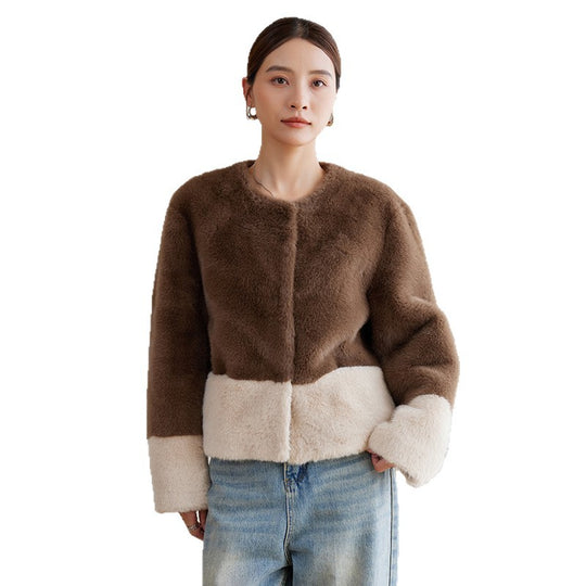 Damen Flauschige Kurzjacke Shop Nory