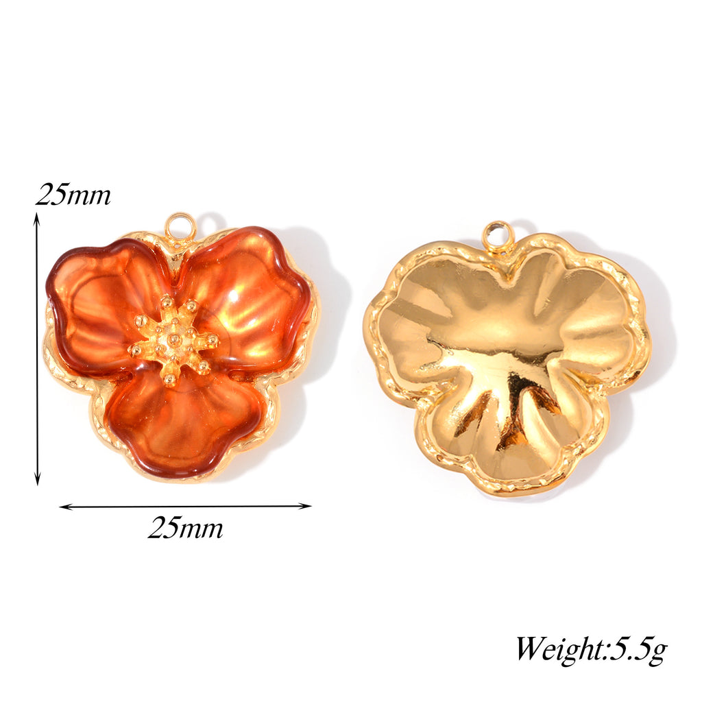 Damen Schmuckanhänger in Form einer filigranen Blüte mit goldener Akzentuierung Shop Nory
