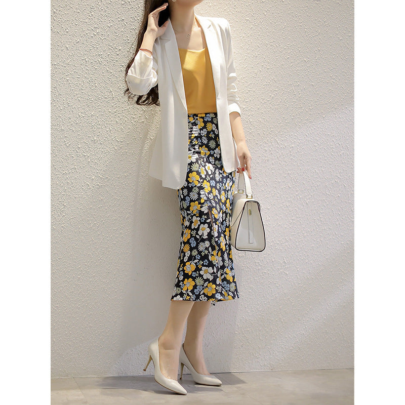 Damen Floraler, schwingender Midirock Shop Nory