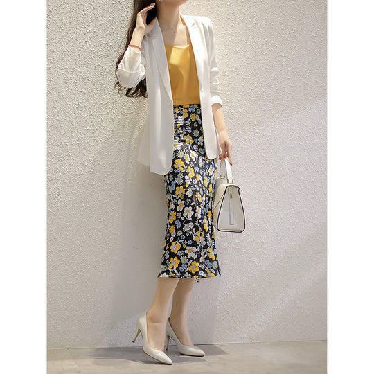 Damen Floraler, schwingender Midirock Shop Nory